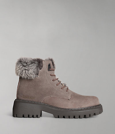 Berry Suede Boots-